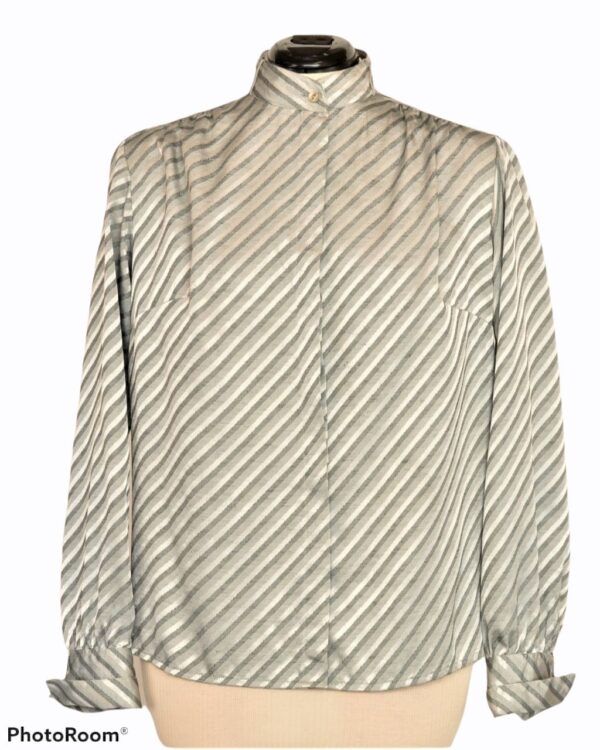 Vintage blouse with silver stripes