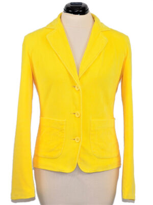 Velvet yellow blazer