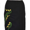 Black miniskirt with embroidery