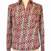 multicoloured silk blouse