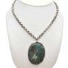 Green semi-precious stone medallion kee