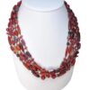 Festive red kee with glass and stone beads