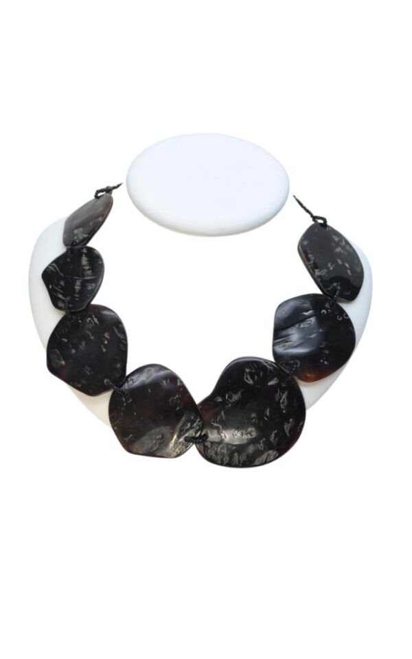 Necklace with large seashell beads
