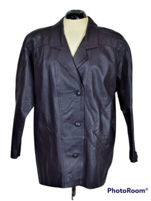 Purple vintage leather jacket