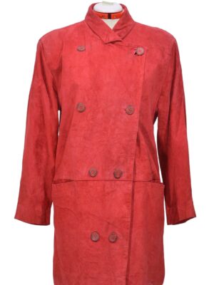 Red suede coat from the 80s