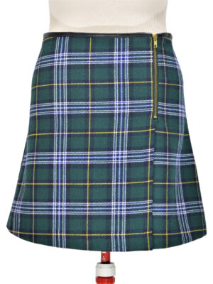 Wool plaid miniskirt