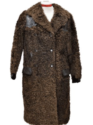 Brown 70's fur owl fur coat