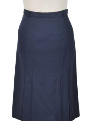 Navy blue vintage wool skirt