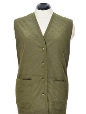 Khaki green retro vest