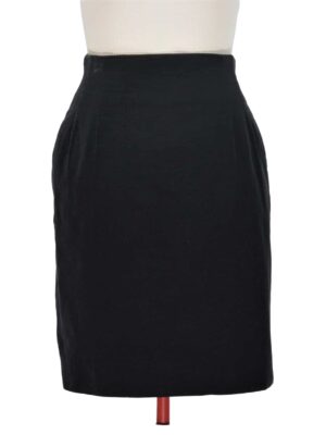 Black vintage velvet skirt