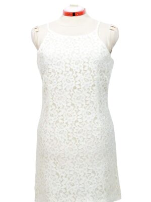 White 90s lace dress
