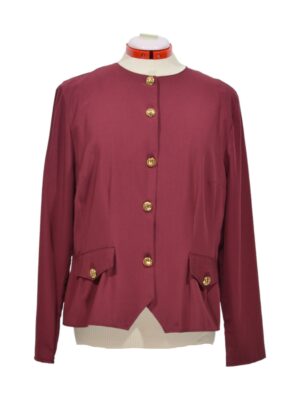 Dark red vintage jacket with gold buttons