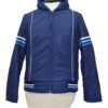 Navy blue 70s jacket with hood