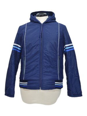 Navy blue 70s jacket with hood