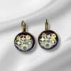 Large Purple Steampunk Earrings