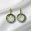 Large Green Steampunk Earrings