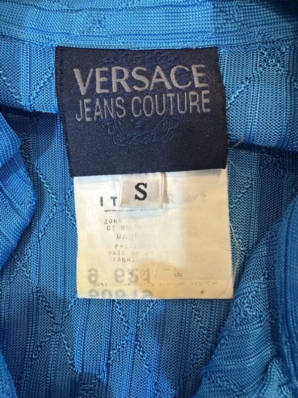 Versace Electric Blue Viscose Blouse - Image 3