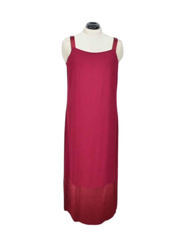 Dark red maxi dress with straps