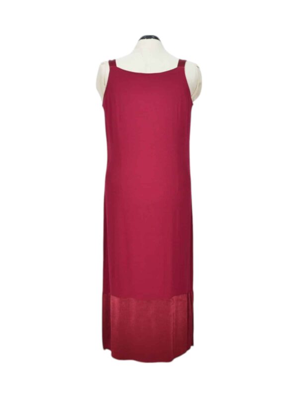 Dark red maxi dress with straps - Image 2