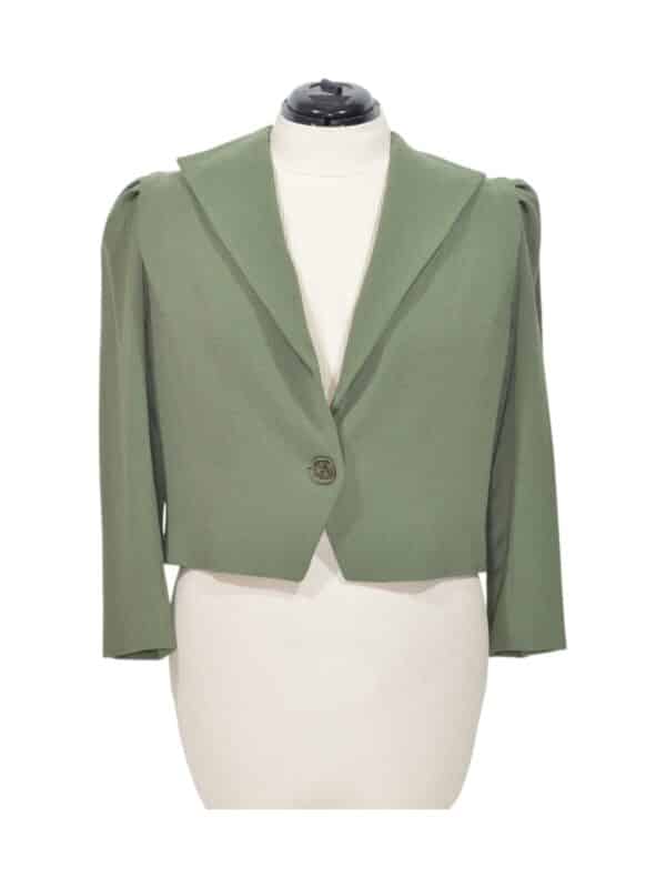 Elegant Khaki Green Women's Jacket