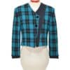 Elegant Plaid Women's Cropped Jacket