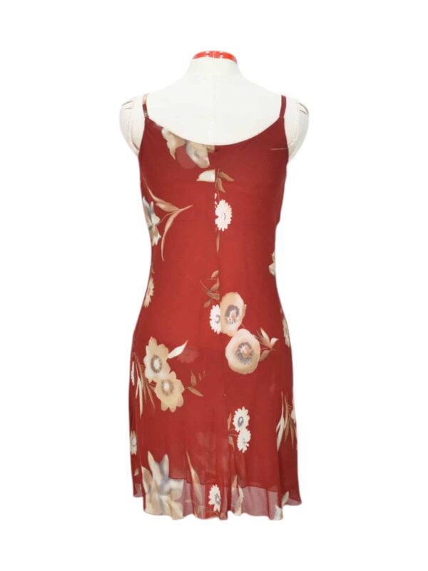 Red floral slip dress - Image 2