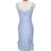 Elegant light blue lace slip dress