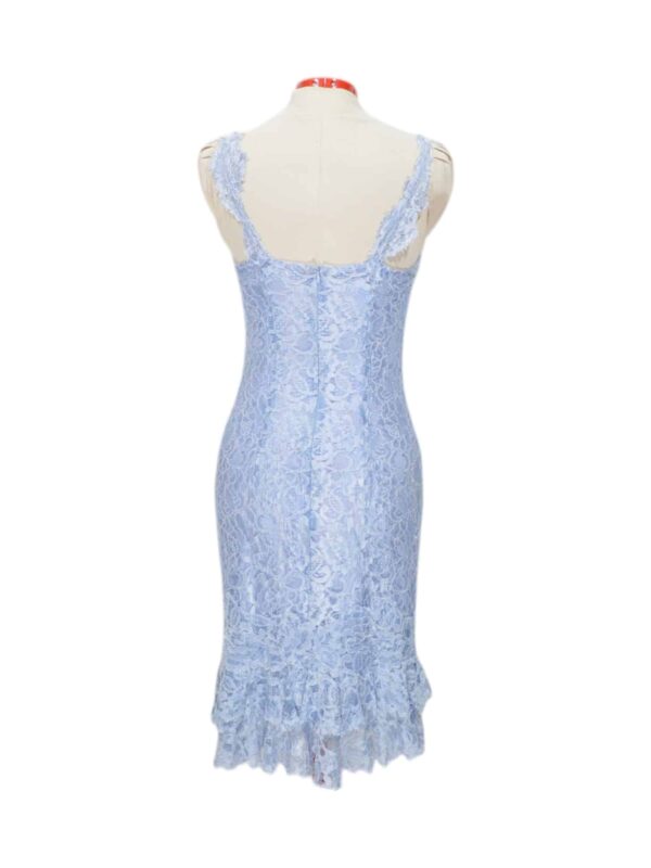 Elegant light blue lace slip dress - Image 2